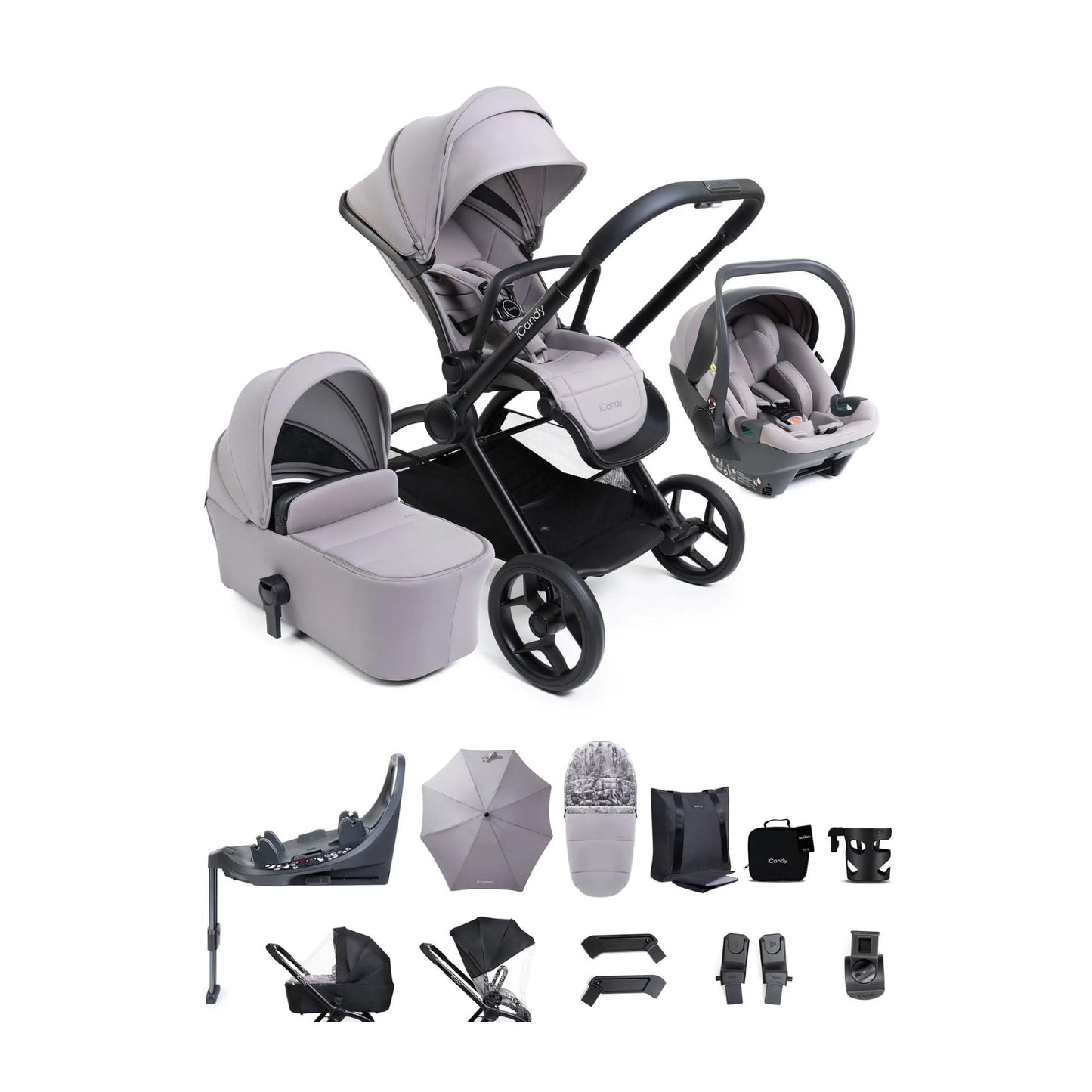 iCandy Core 2 Complete Bundle with iCandy Cocoon 360 Car Seat and Base