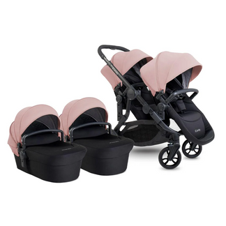 iCandy Orange 4 Twin Pram Complete Bundle- Rose