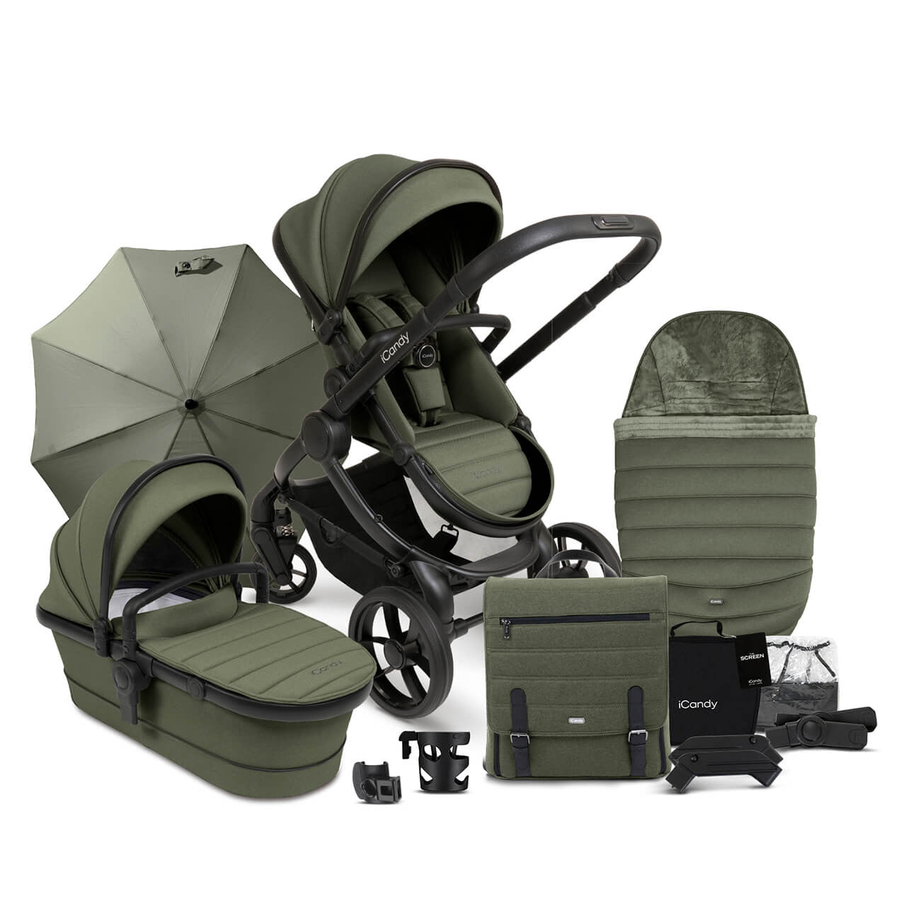 icandy peach 7 Pram Pushchair Bundle Ivy