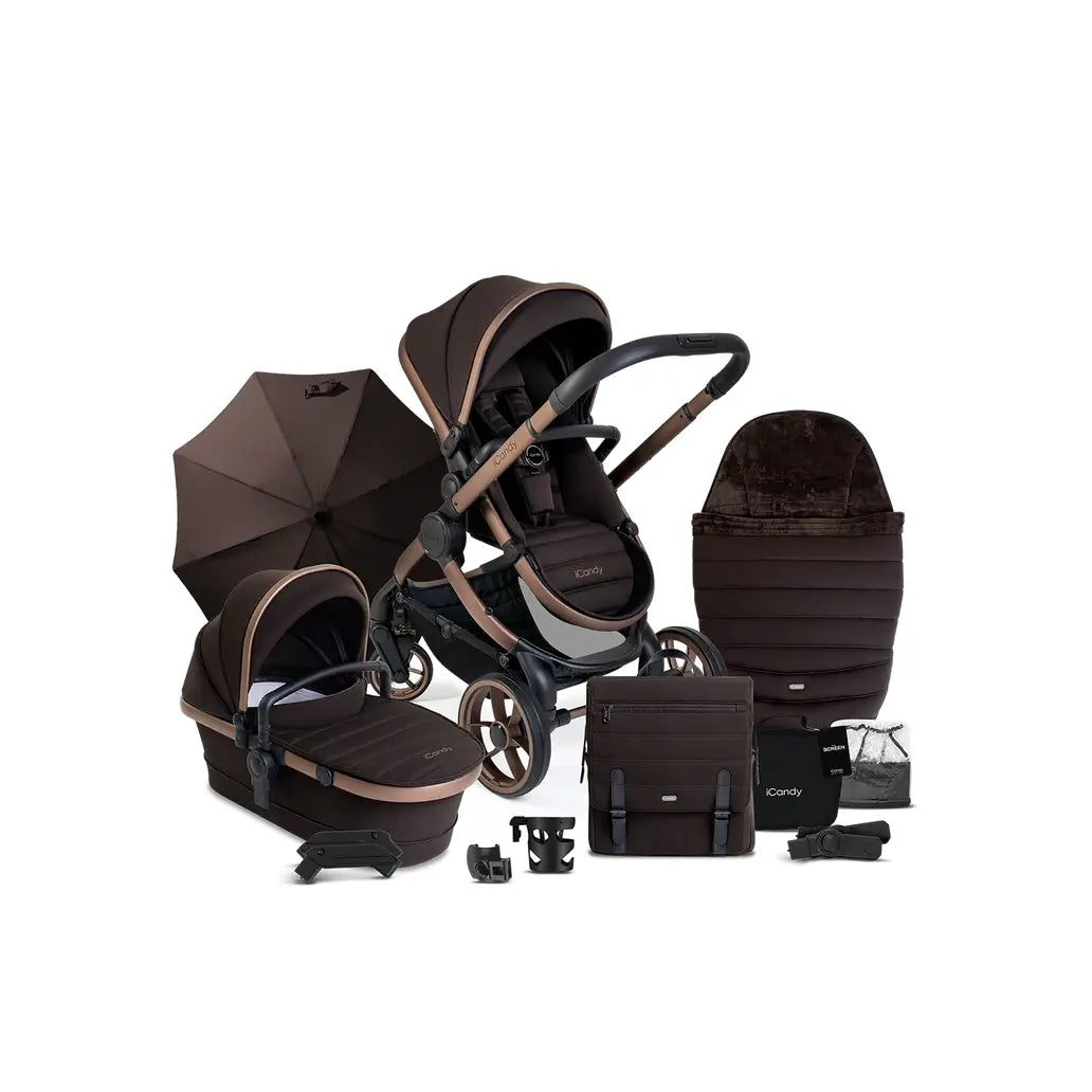 icandy peach 7 Pram Pushchair Bundle Pecan