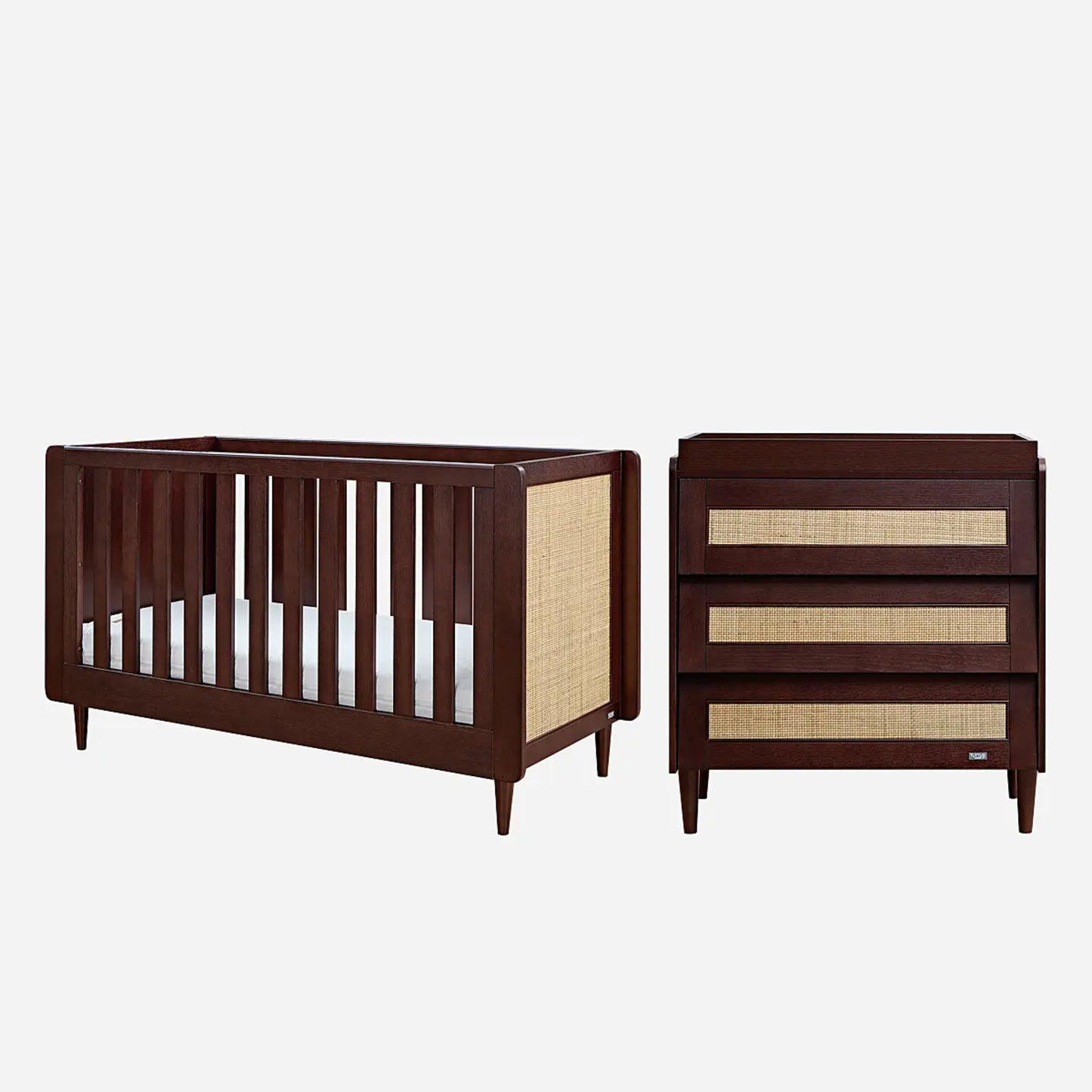 Tutti Bambini Japandi Mini 2 Piece with Cot Bed and Dresser