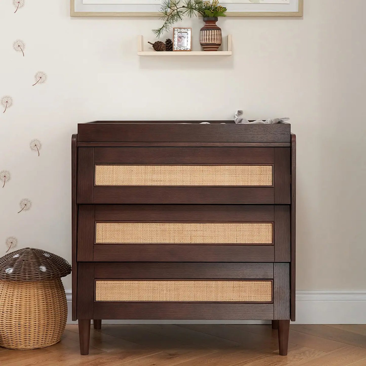 Tutti Bambini Japandi Mini 2 Piece with Cot Bed and Dresser