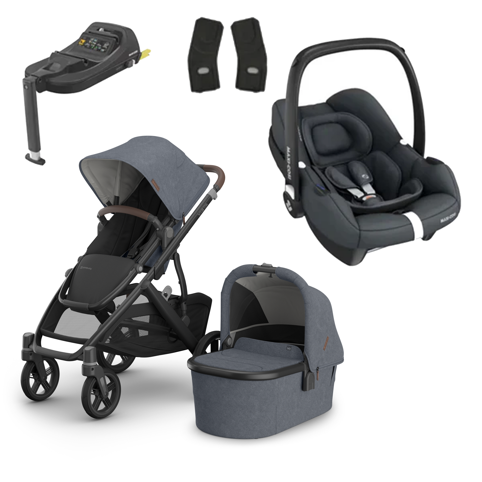maxi cosi stroller vs uppababy UPPAbaby Vista V3 Buggy with Maxi Cosi CabrioFix and Base – BabyDoc Shop Ireland