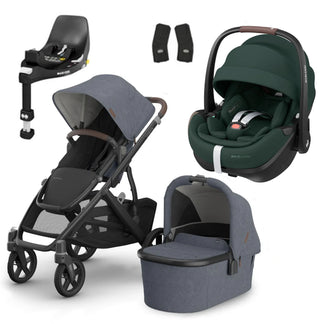 UPPAbaby Vista V3 Buggy with Maxi Cosi Pebble 360 Pro2 and Familyfix Pro Isofix Base
