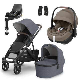 UPPAbaby Vista V3 Buggy with Maxi Cosi Pebble 360 Pro2 and Familyfix Pro Isofix Base