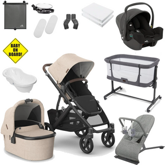 uppababy vista sierra dune UPPAbaby Vista V3 Complete Newborn Bundle