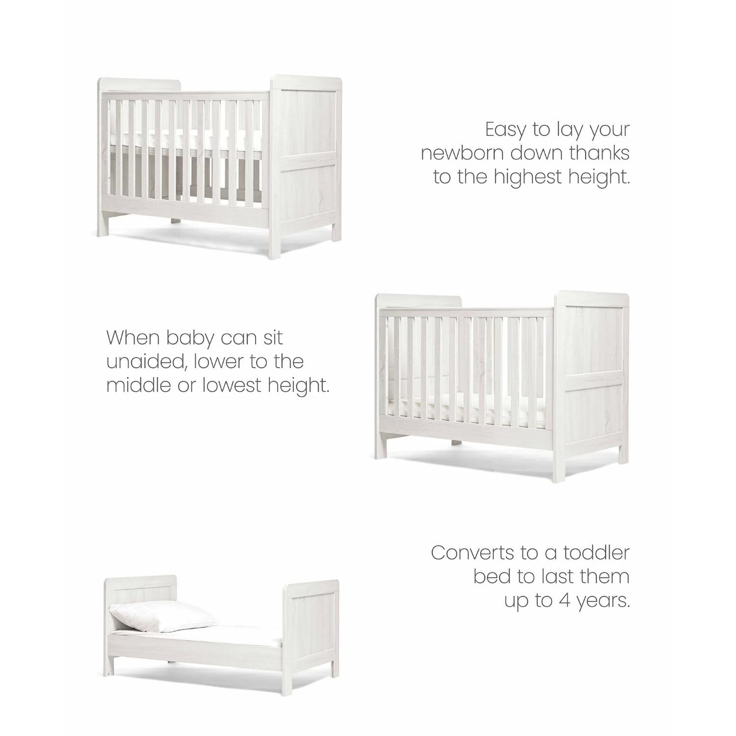 Mamas and Papas Atlas 2 Piece Small Cotbed and Dresser Changer