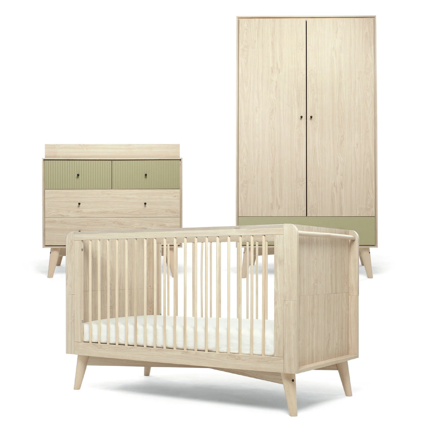 Mamas & Papas Coxley 3 Piece Cotbed Range with Dresser Changer and Wardrobe