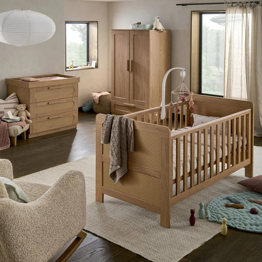 Mamas & Papas Esna 3 Piece Set with Cot Bed, Dresser and Wardrobe