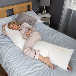 CuddleCo Organic Cotton 6ft Deluxe Body and Baby Support Pillow