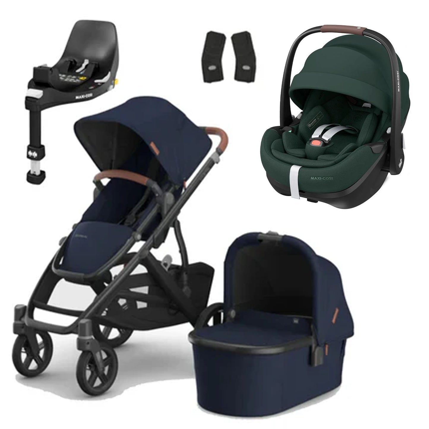 UPPAbaby Vista V3 Buggy with Maxi Cosi Pebble 360 Pro2 and Familyfix Pro Isofix Base