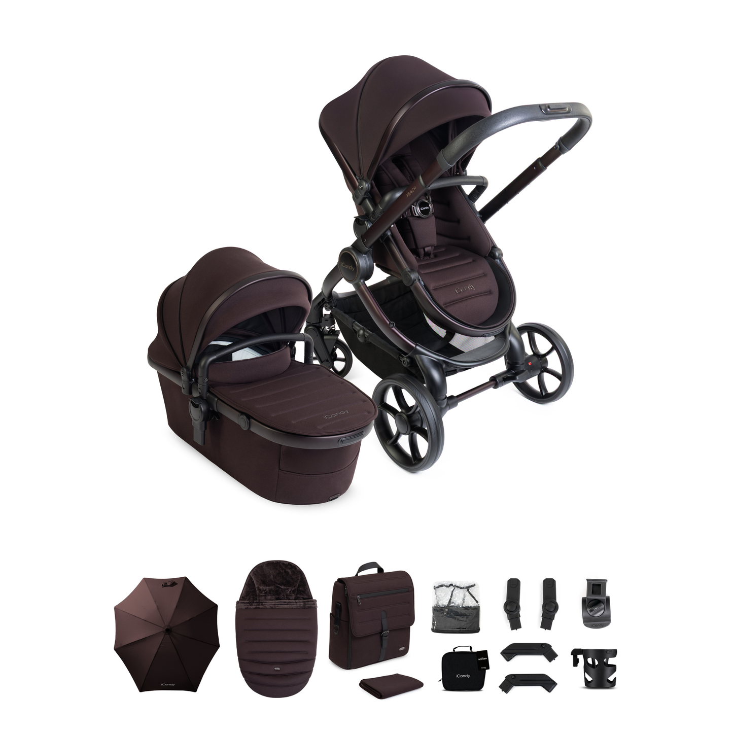 iCandy Peach 8 Complete Buggy Bundle with Pushchair, Carrycot & Accessories