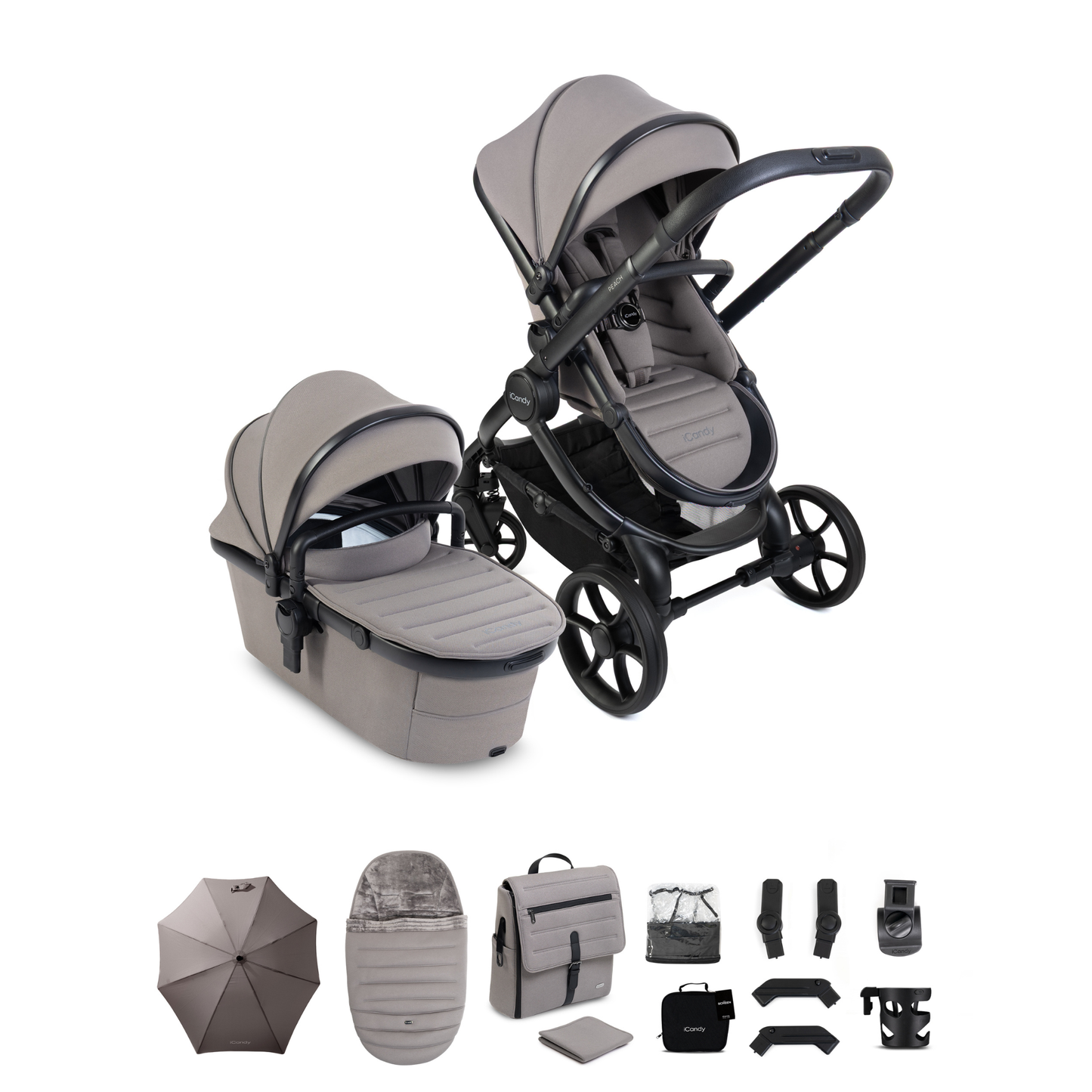 iCandy Peach 8 Complete Buggy Bundle with Pushchair, Carrycot & Accessories