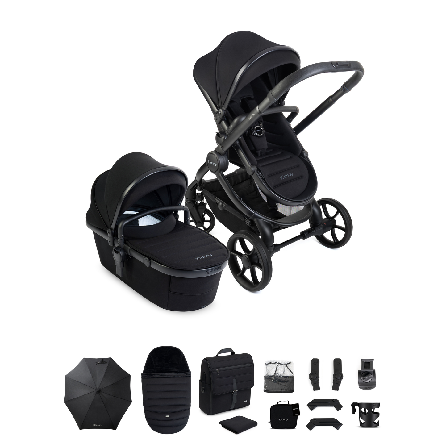 iCandy Peach 8 Complete Buggy Bundle with Pushchair, Carrycot & Accessories