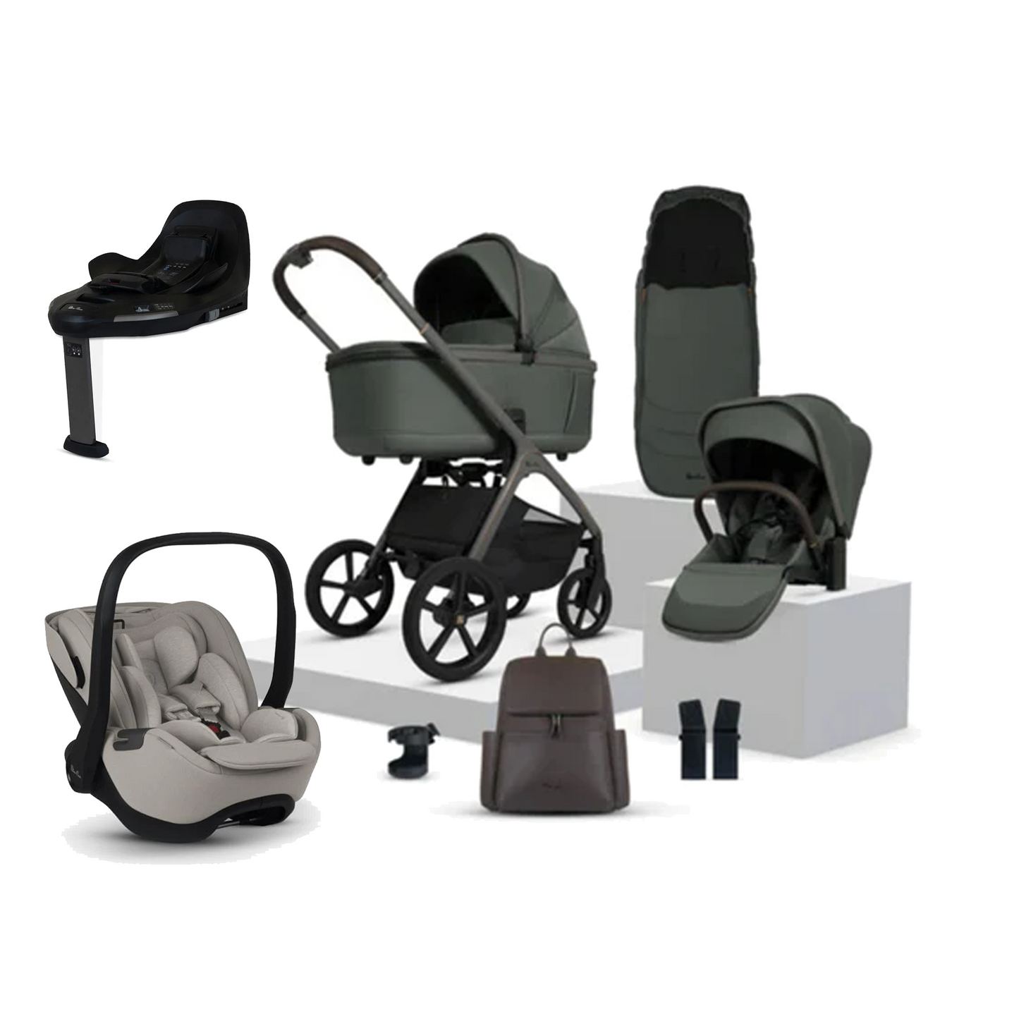 Silver Cross Cove Bundle With Silver Cross Glide Plus 360 Car Seat And Base