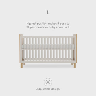 CuddleCo Remi 2 Piece set with Cotbed and Dresser