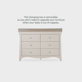 CuddleCo Clara Luxe 2 Piece set with Cotbed and Dresser