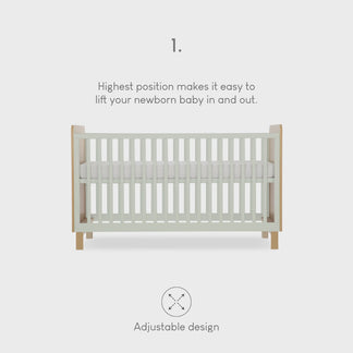 CuddleCo Remi 3 Piece set with Cotbed, Dresser and Wardrobe