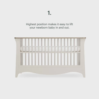 CuddleCo Clara Luxe 2 Piece set with Cotbed and Dresser