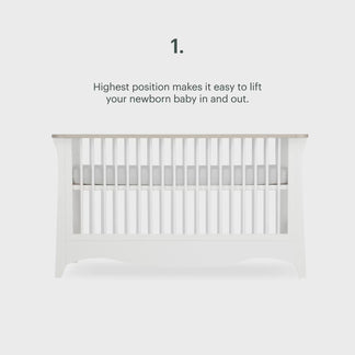 CuddleCo Clara Luxe 3 Piece set with Cotbed, Dresser and Wardrobe