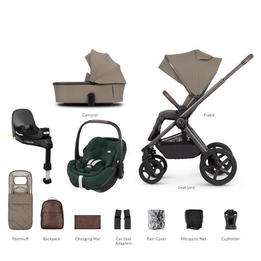 Venicci Upline 2 - 3 in 1 with Maxi Cosi Pebble 360 Pro2 and Familyfix Pro Isofix Base