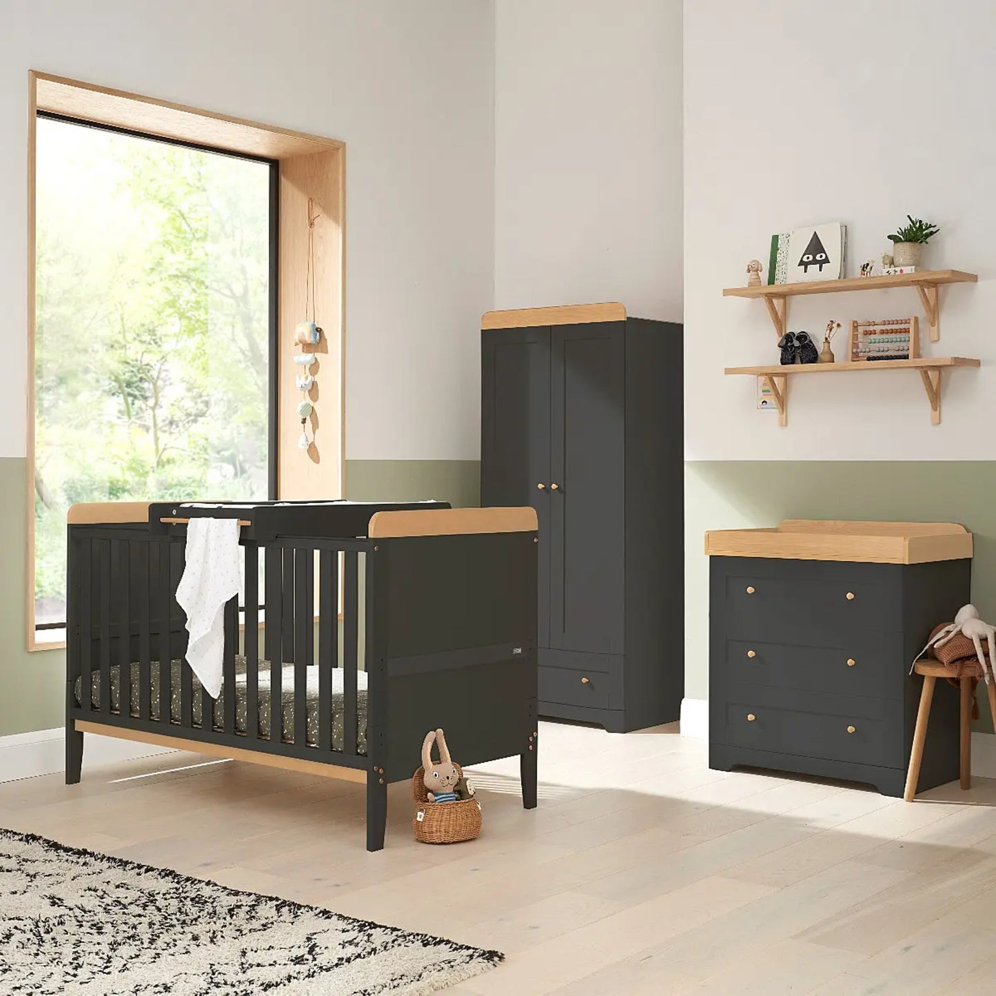 Tutti Bambini Rio 3 Piece Range with Cot Bed, Dresser Changer and Wardrobe