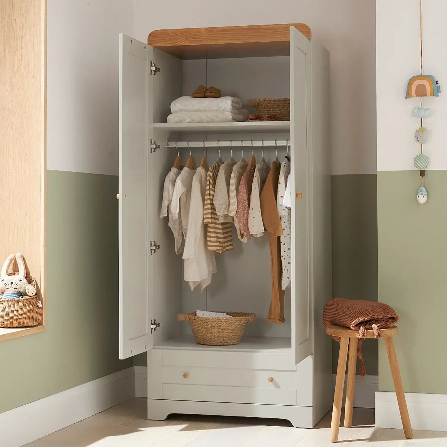 Tutti Bambini Rio 3 Piece Range with Cot Bed, Dresser Changer and Wardrobe