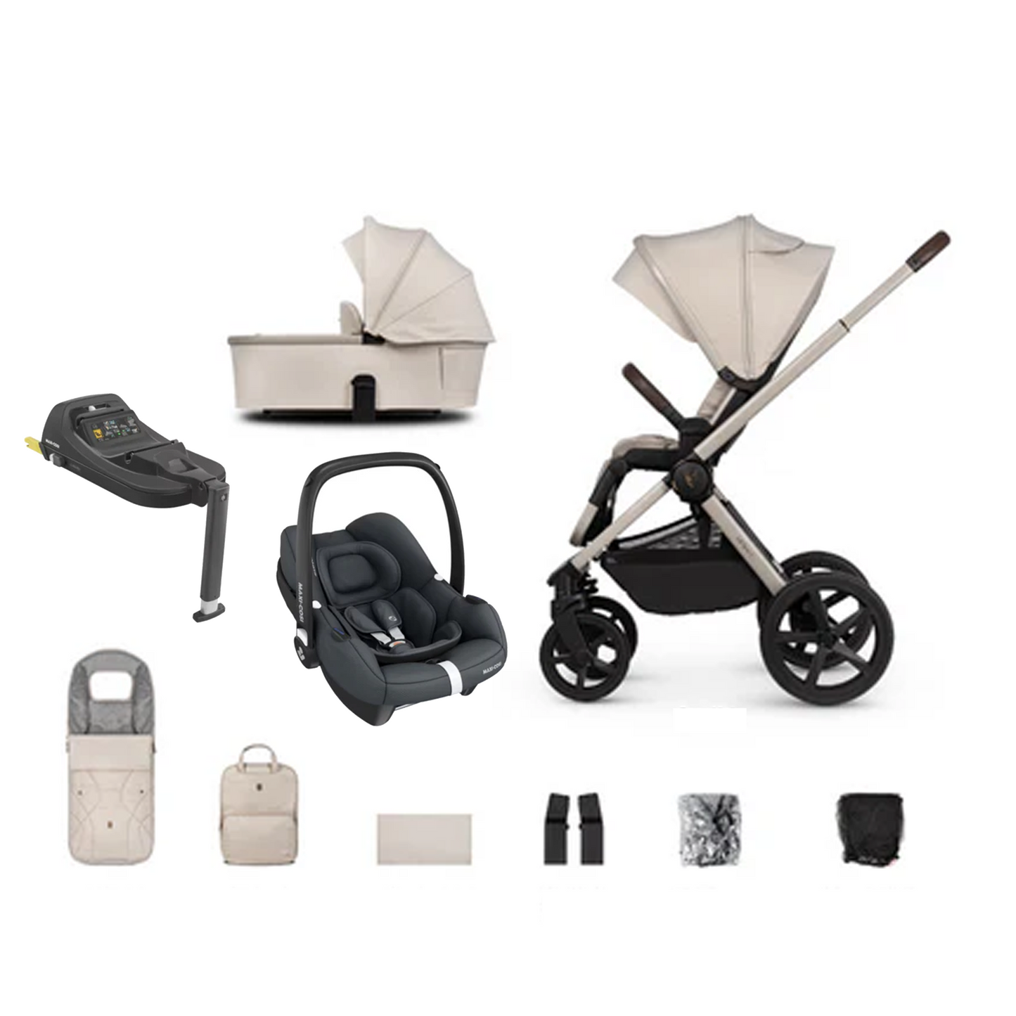 Venicci Upline 2 - 3 in 1 with Maxi Cosi CabrioFix and Base
