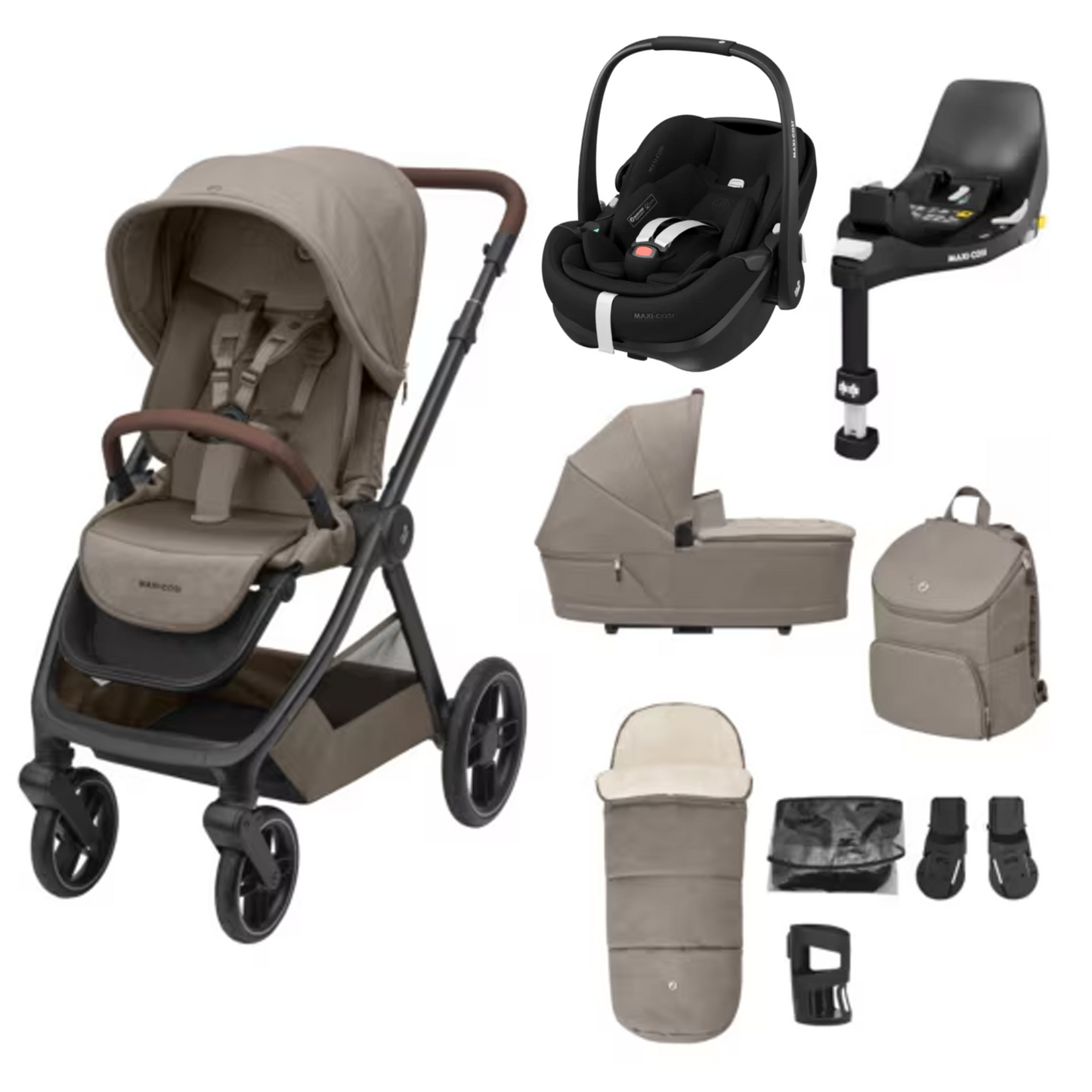 Maxi Cosi Oxford 9 Piece Complete Bundle with Maxi Cosi Pebble 360 and Family Fix Base