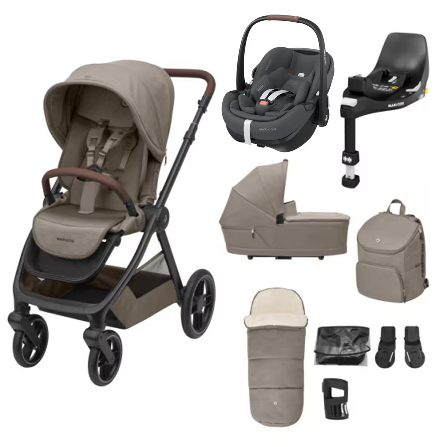 Maxi Cosi Oxford 9 Piece Complete Bundle with Maxi Cosi Pebble 360 and Family Fix Base