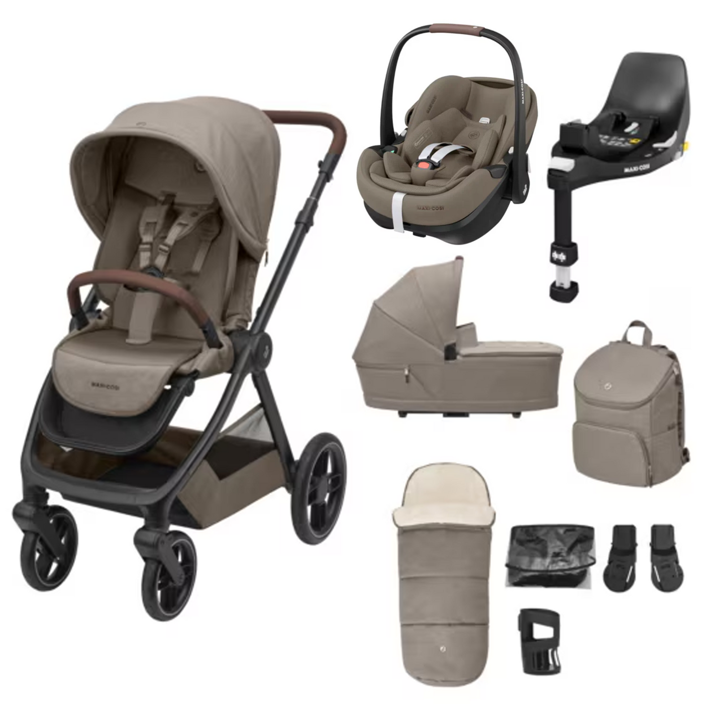 Maxi Cosi Oxford 9 Piece Complete Bundle with Maxi Cosi Pebble 360 and Family Fix Base