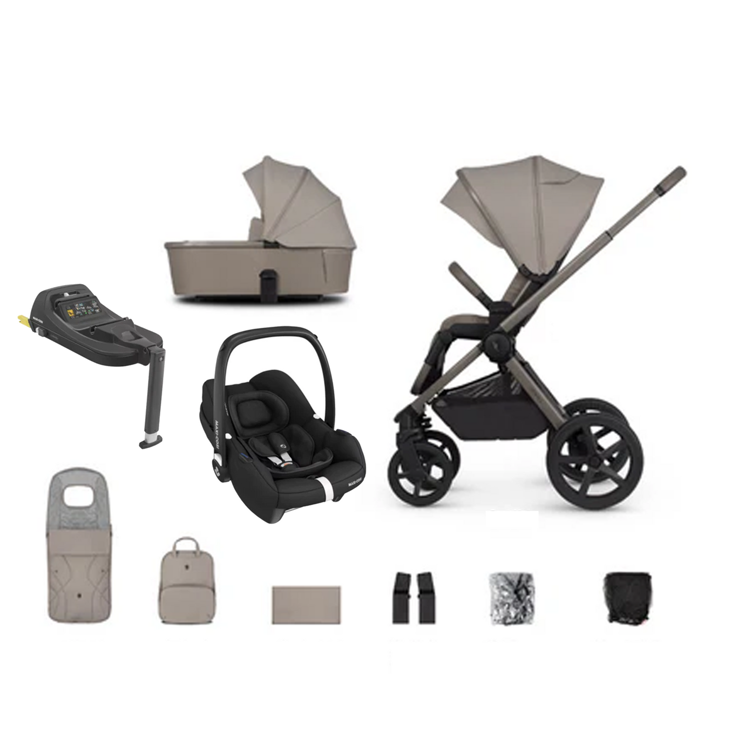 Venicci Upline 2 - 3 in 1 with Maxi Cosi CabrioFix and Base