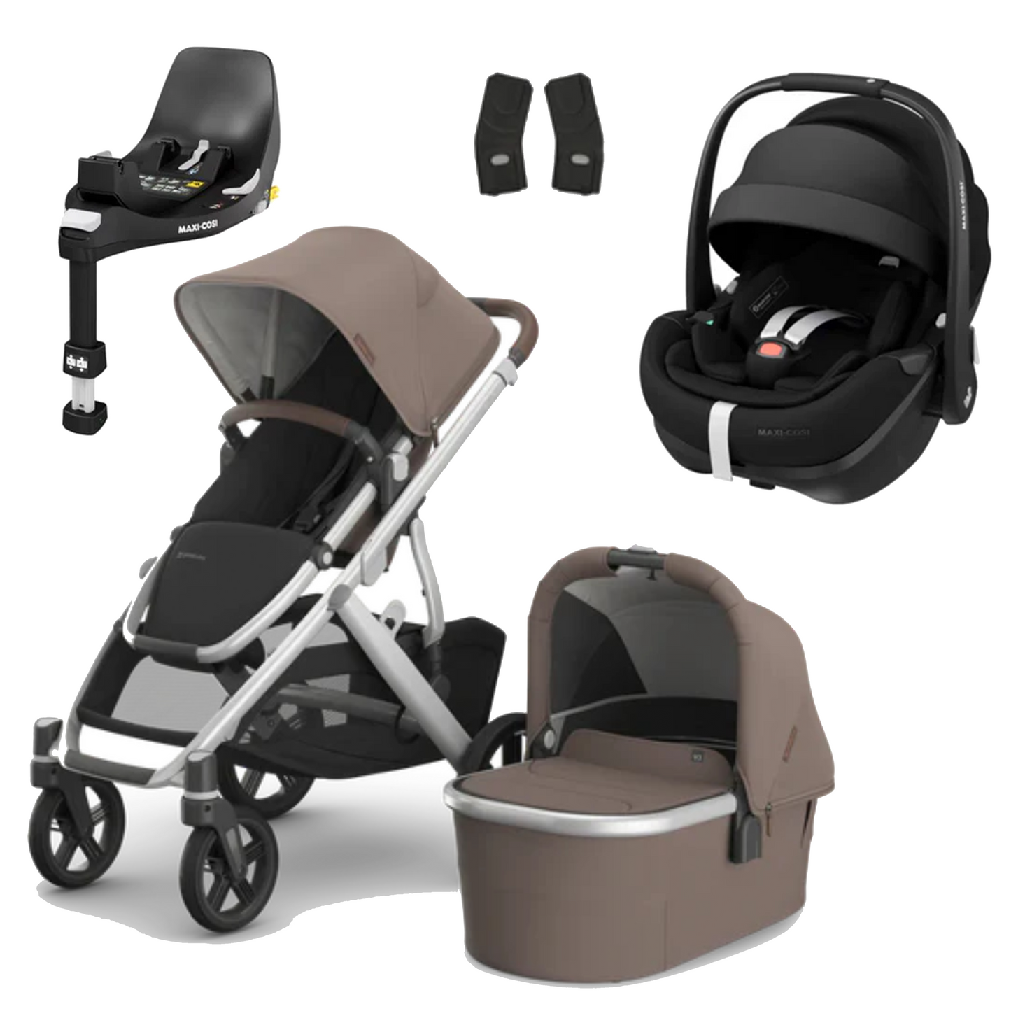 UPPAbaby Vista V3 Buggy with Maxi Cosi Pebble 360 Pro2 and Familyfix Pro Isofix Base