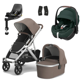 UPPAbaby Vista V3 Buggy with Maxi Cosi Pebble 360 Pro2 and Familyfix Pro Isofix Base