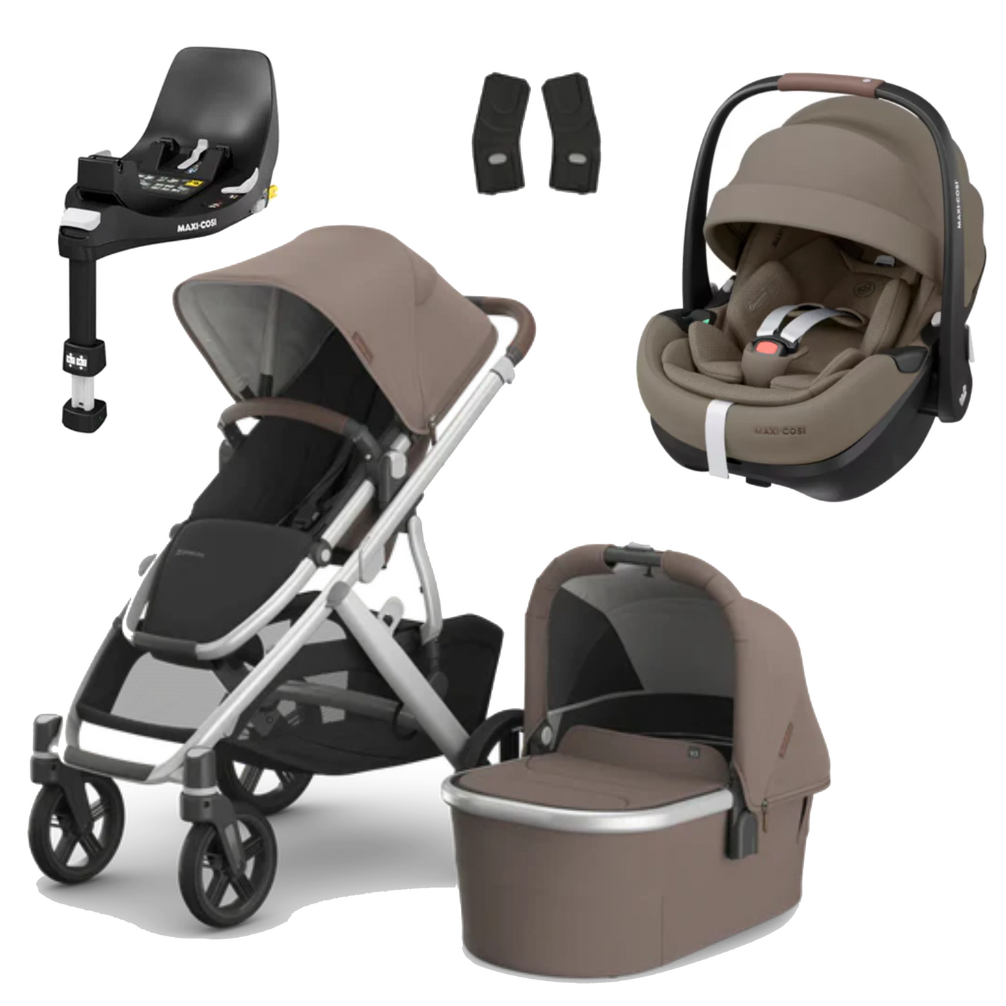 UPPAbaby Vista V3 Buggy with Maxi Cosi Pebble 360 Pro2 and Familyfix Pro Isofix Base