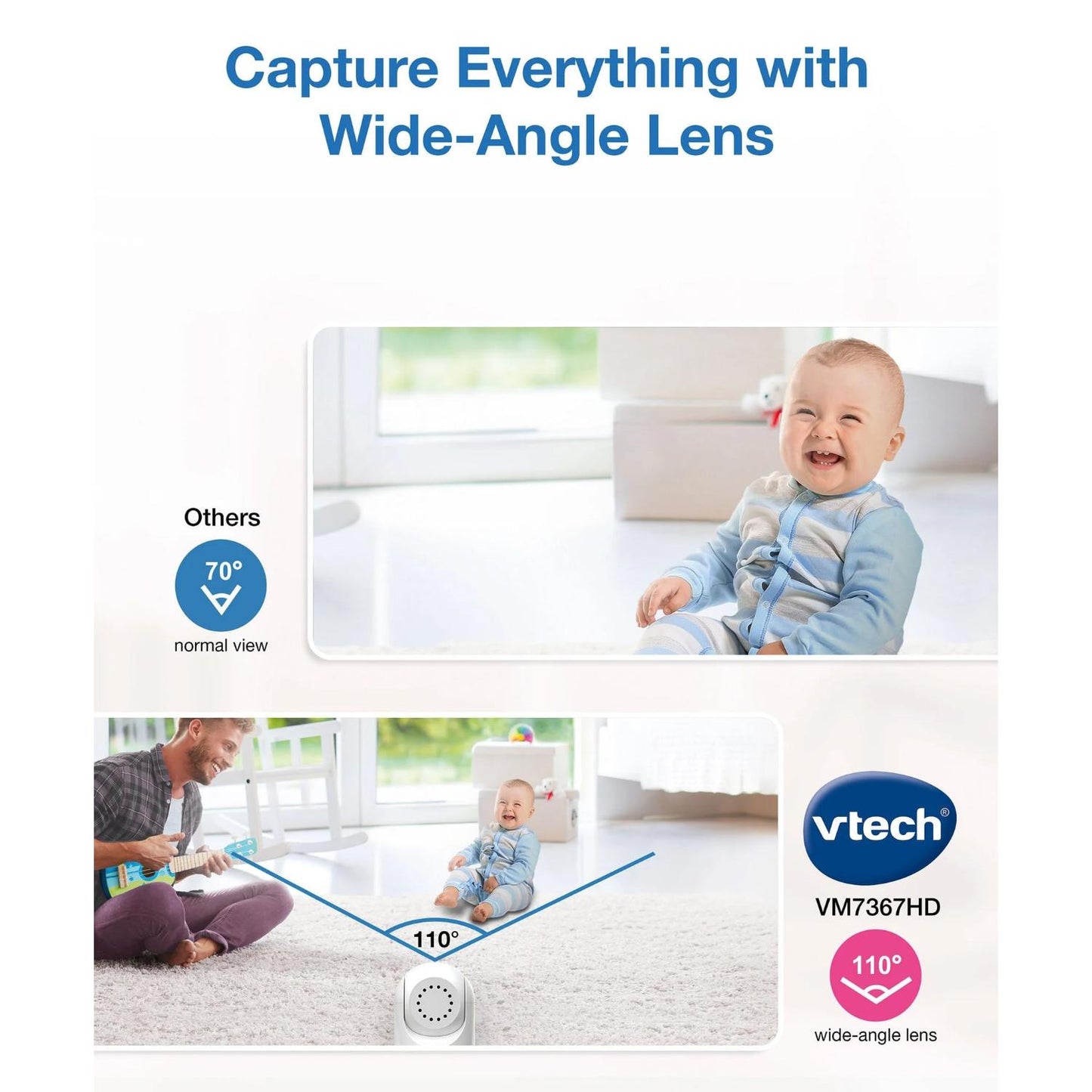 VTech 7 Inch High-Definition Pan & Tilt Video Monitor VM7367HD