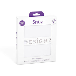 Snuz Moses/Pram Fitted Sheets - 2 Pack