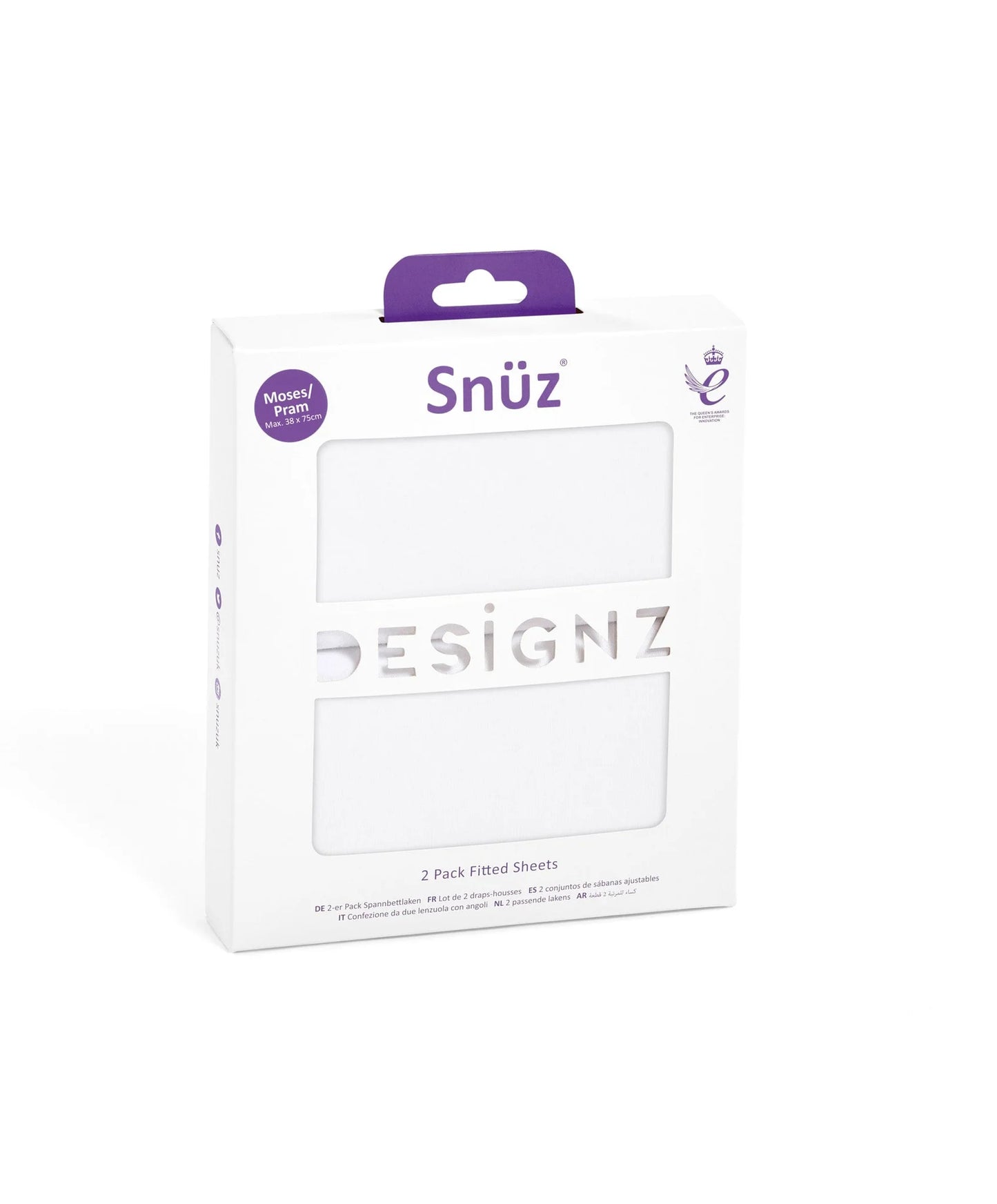 Snuz Moses/Pram Fitted Sheets - 2 Pack