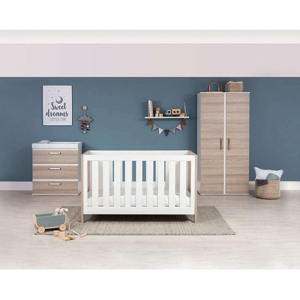 Silver Cross Finchley 3 Piece Furniture Set with Cot Bed, Dresser & Wardrobe