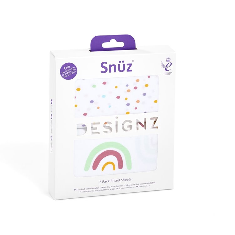 Snuz - 2 pack crib bedding sheets