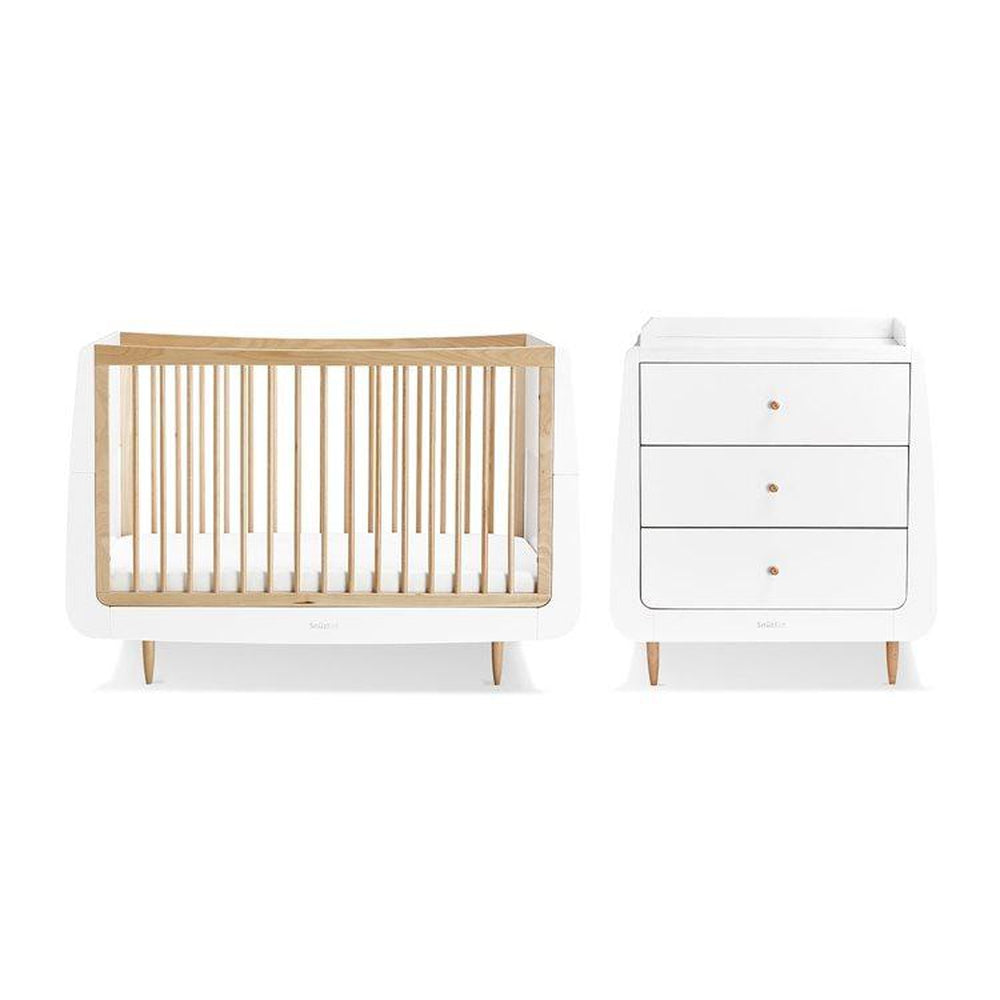 SnuzKot Skandi 2 Piece Nursery Furniture Set - Cot Bed & Changing Unit