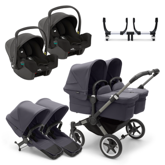 Bugaboo Donkey 5 Twin Bundle with Joie iSnug 2 Car Seat