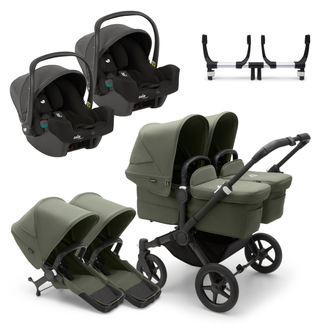 Bugaboo Donkey 5 Twin Bundle with Joie iSnug 2 Car Seat