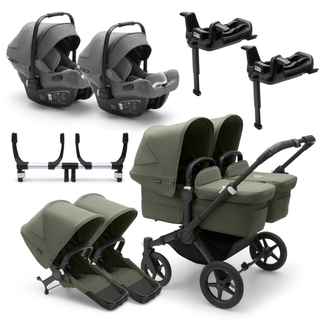 Bugaboo Donkey 5 Twin Turtle Car Seat Travel System Bundle