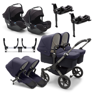 Bugaboo Donkey 5 Twin Turtle Car Seat Travel System Bundle