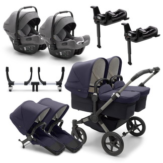 Bugaboo Donkey 5 Twin Turtle Car Seat Travel System Bundle