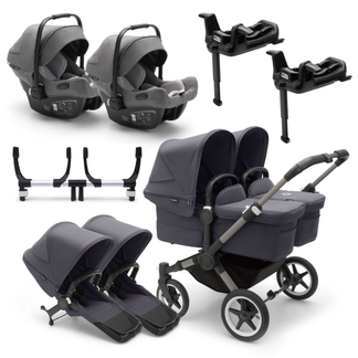 Bugaboo Donkey 5 Twin Turtle Car Seat Travel System Bundle