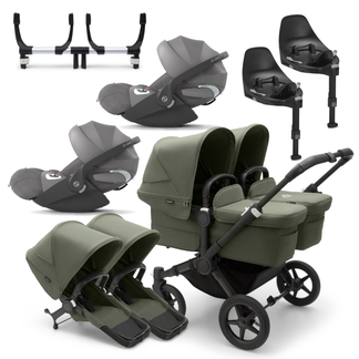 Bugaboo Donkey 5 Twin with Cybex Cloud T Travel System Bundle