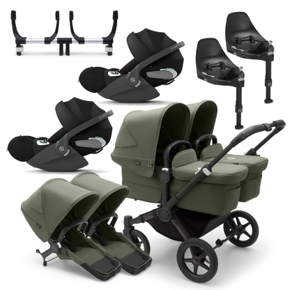 Bugaboo Donkey 5 Twin with Cybex Cloud T Travel System Bundle