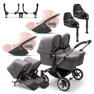 Bugaboo Donkey 5 Twin with Cybex Cloud T Travel System Bundle